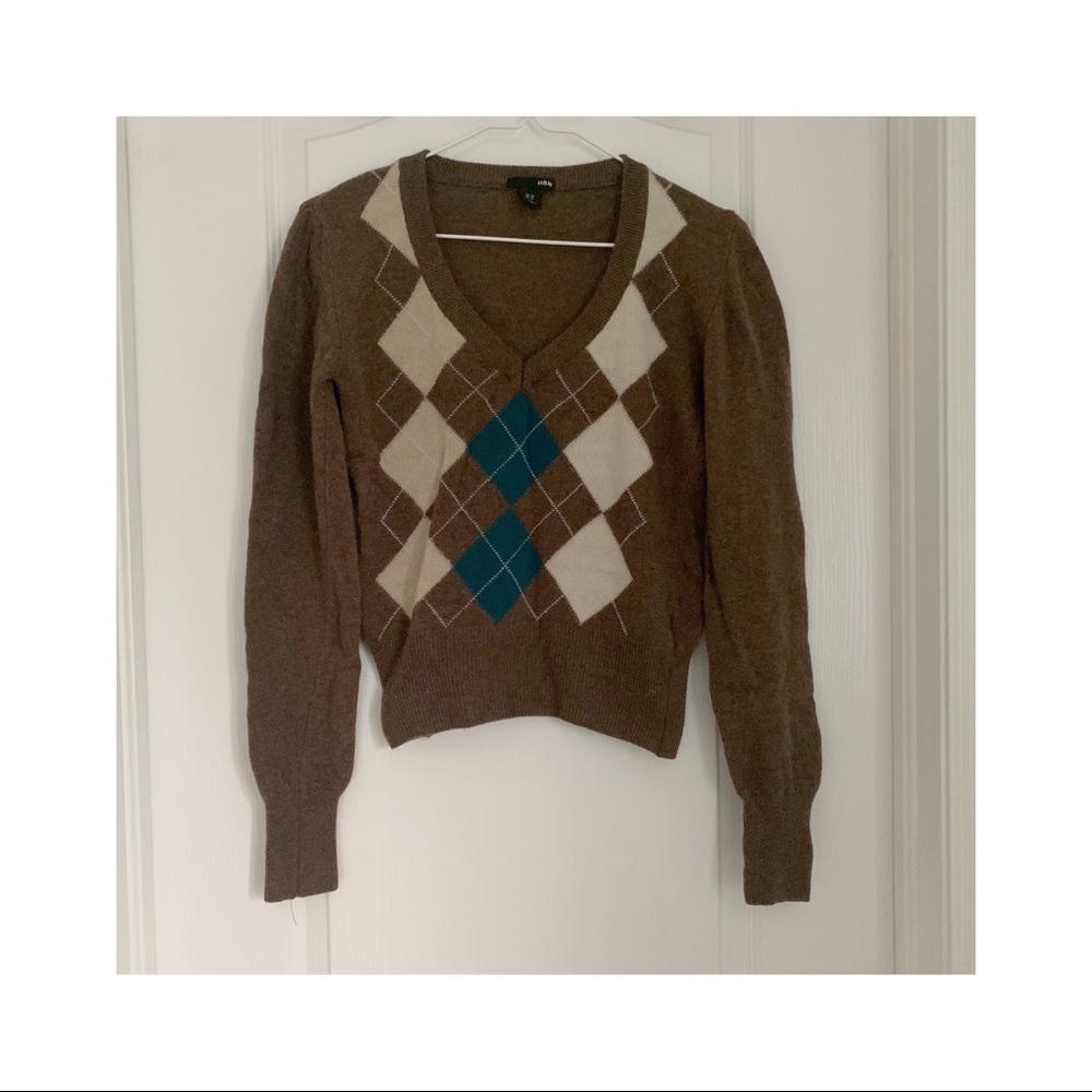 H&M Wool argyle sweater